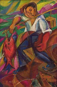 japan-fisherman-1921-David Burliuk